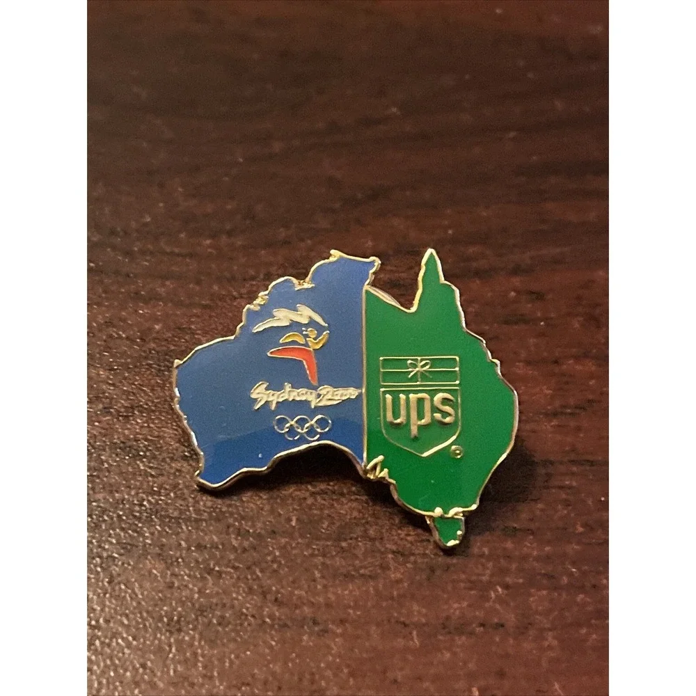 Vintage 2000 Sydney Australia Summer Olympics Continent‎ UPS Lapel Hat Pin